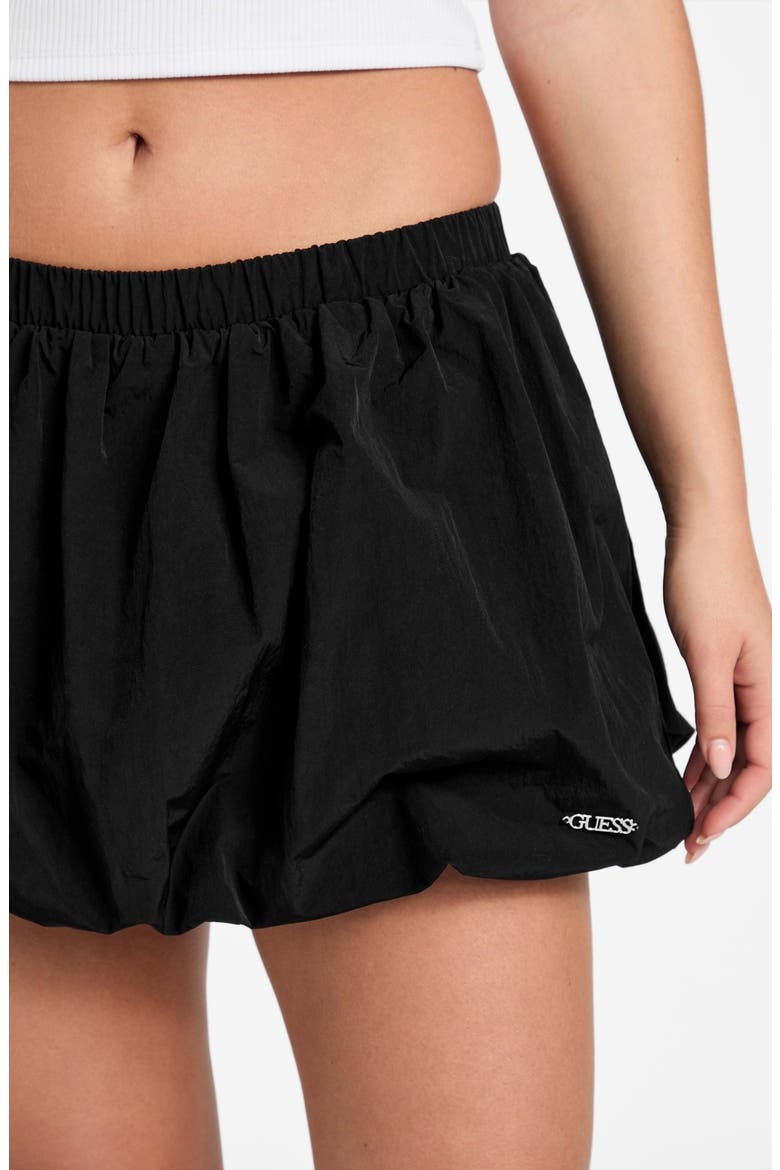 Nina Balloon Hem Miniskort, Alternate, color, JET BLACK