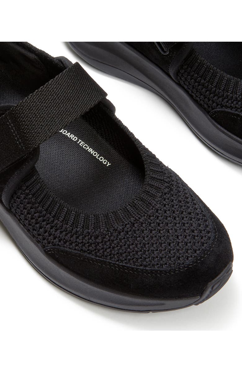 FitFlop F-Mode Flow Knit Mary Janes, Alternate, color, All Black
