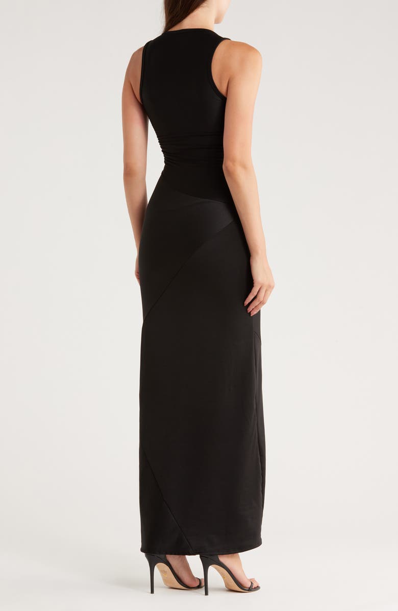 GO COUTURE Panel Maxi Dress, Alternate, color, Black