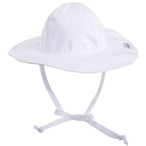 Flap Happy Baby/toddler Upf 50+ Uv Blocking Wide Brim Floppy Sun Hat In White