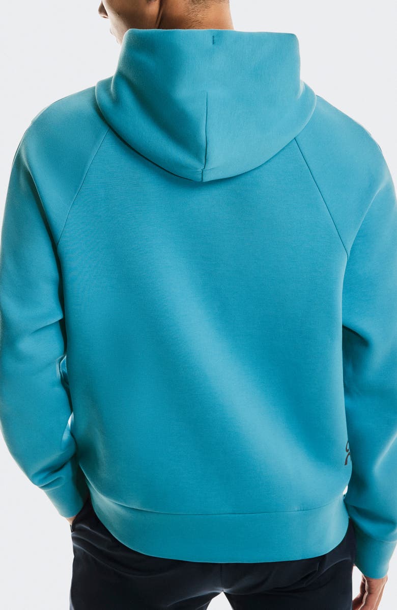 On Focus Tech Hoodie, Alternate, color, Niagara