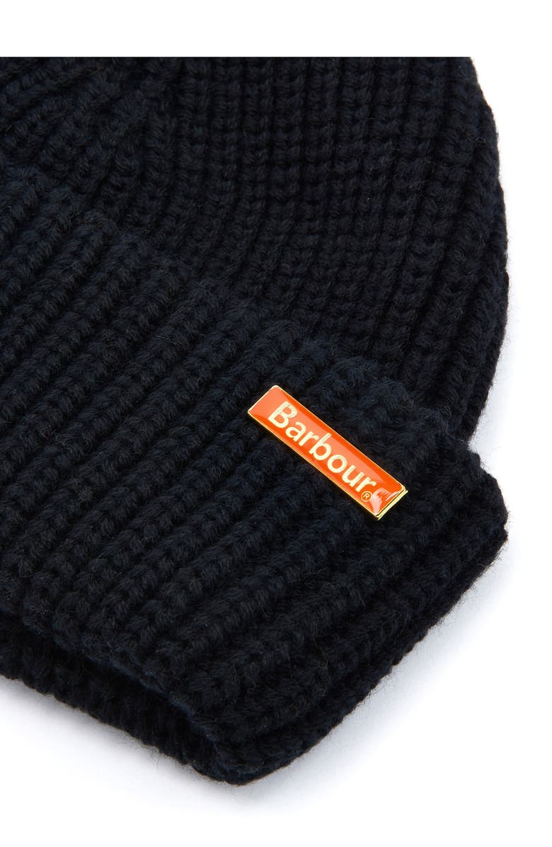 Barbour Mosely Cotton & Wool Blend Beanie, Alternate, color, Black