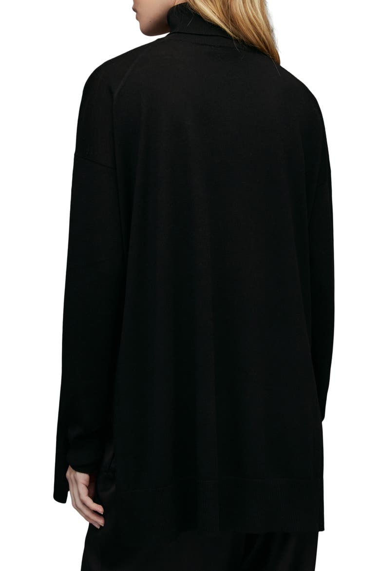 Gala Merino Wool Turtleneck Sweater, Alternate, color, BLACK