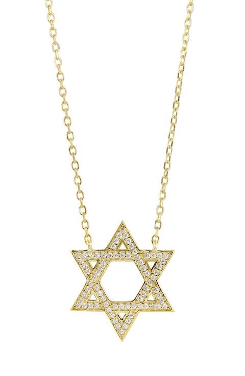 Cubic Zirconia Star of David Pendant Necklace