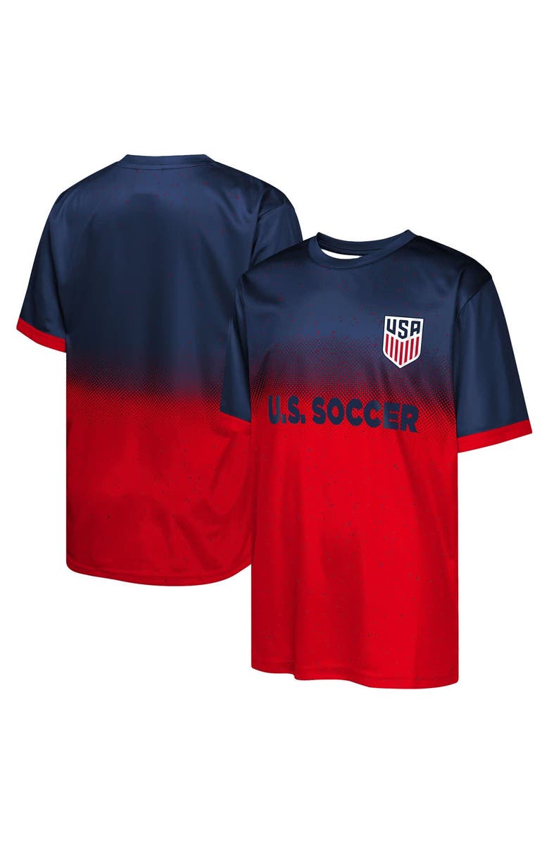 Outerstuff Youth Navy/Red USMNT Stalwart Defender T-Shirt, Main, color, 