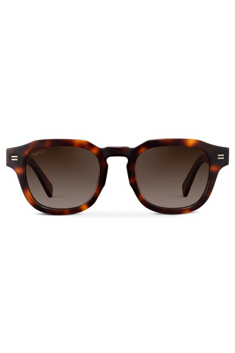 Nelson - 48mm Classic Square Polarized Sunglasses, Main, color, Havana Tortoise