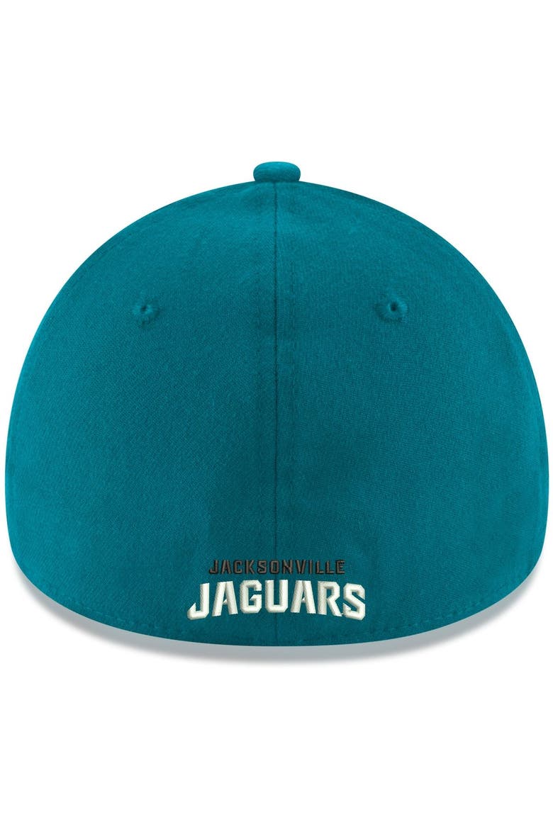 Men's New Era Teal Jacksonville Jaguars 39THIRTY Flex Team Classic Hat, Alternate, color, Teal