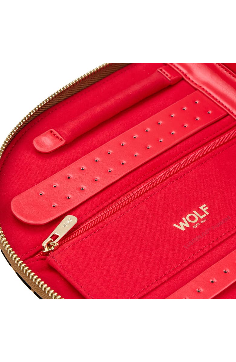 WOLF Savanna Leopard Print Jewelry Portfolio, Alternate, color, Tan/Black