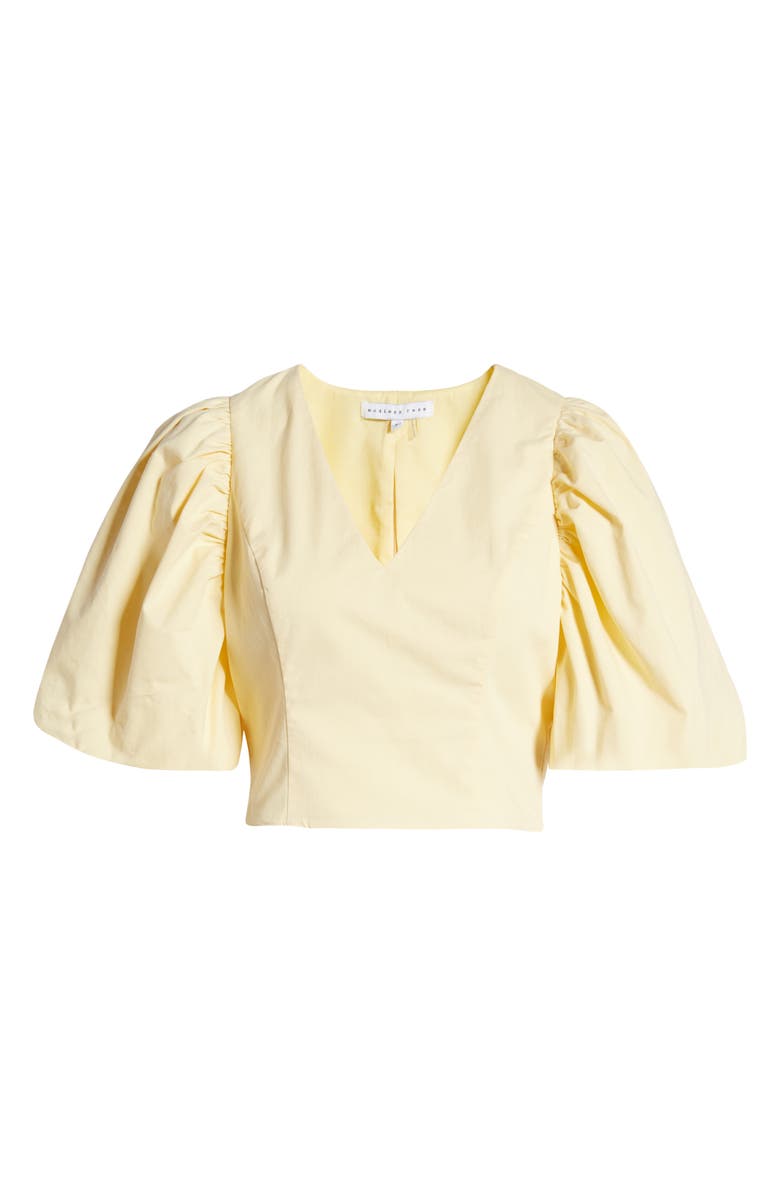 Endless Rose V-Neck Crop Top, Alternate, color, Yellow