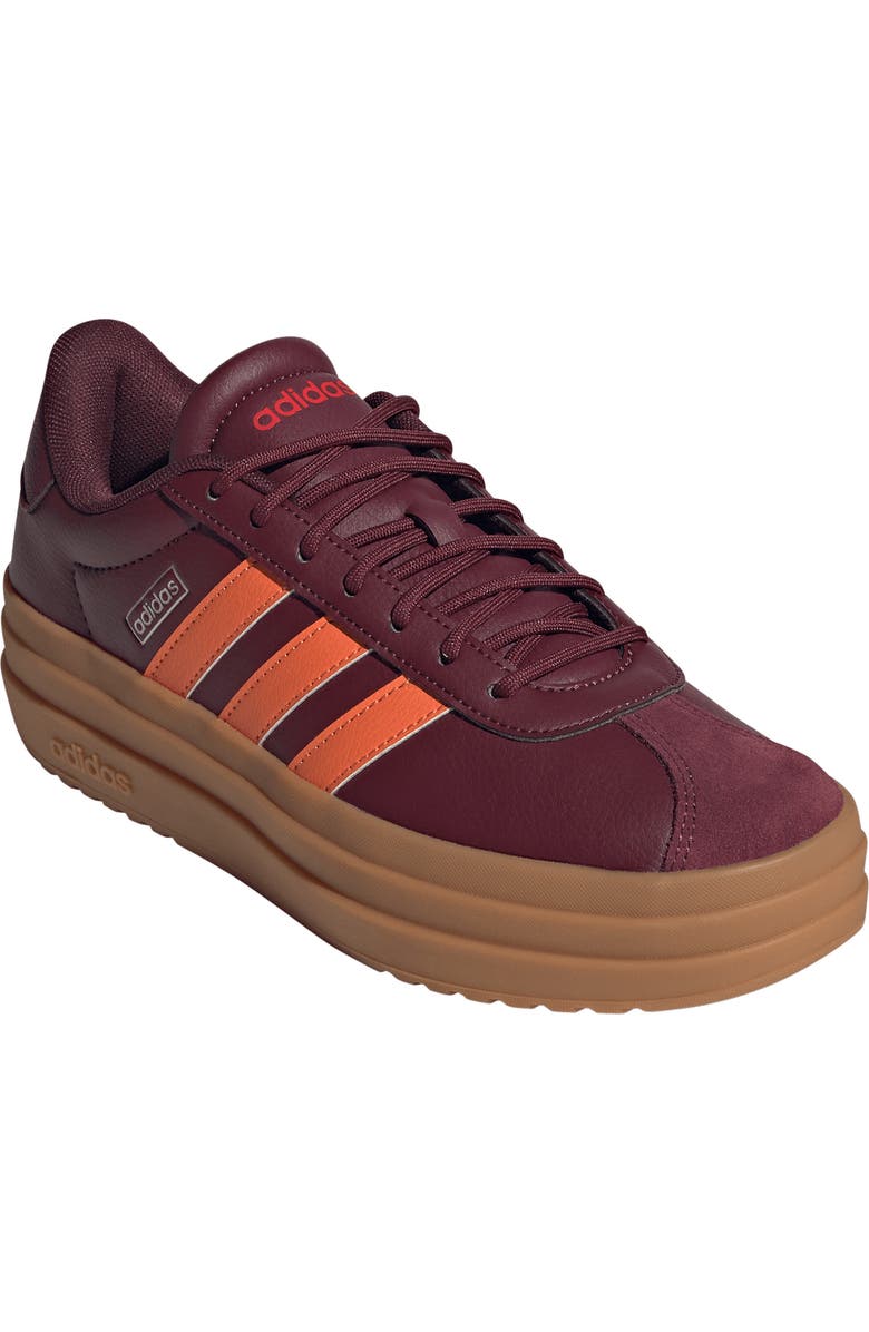 adidas VL Court Bold Sneaker, Main, color, Maroon/ Orange/ Ruby