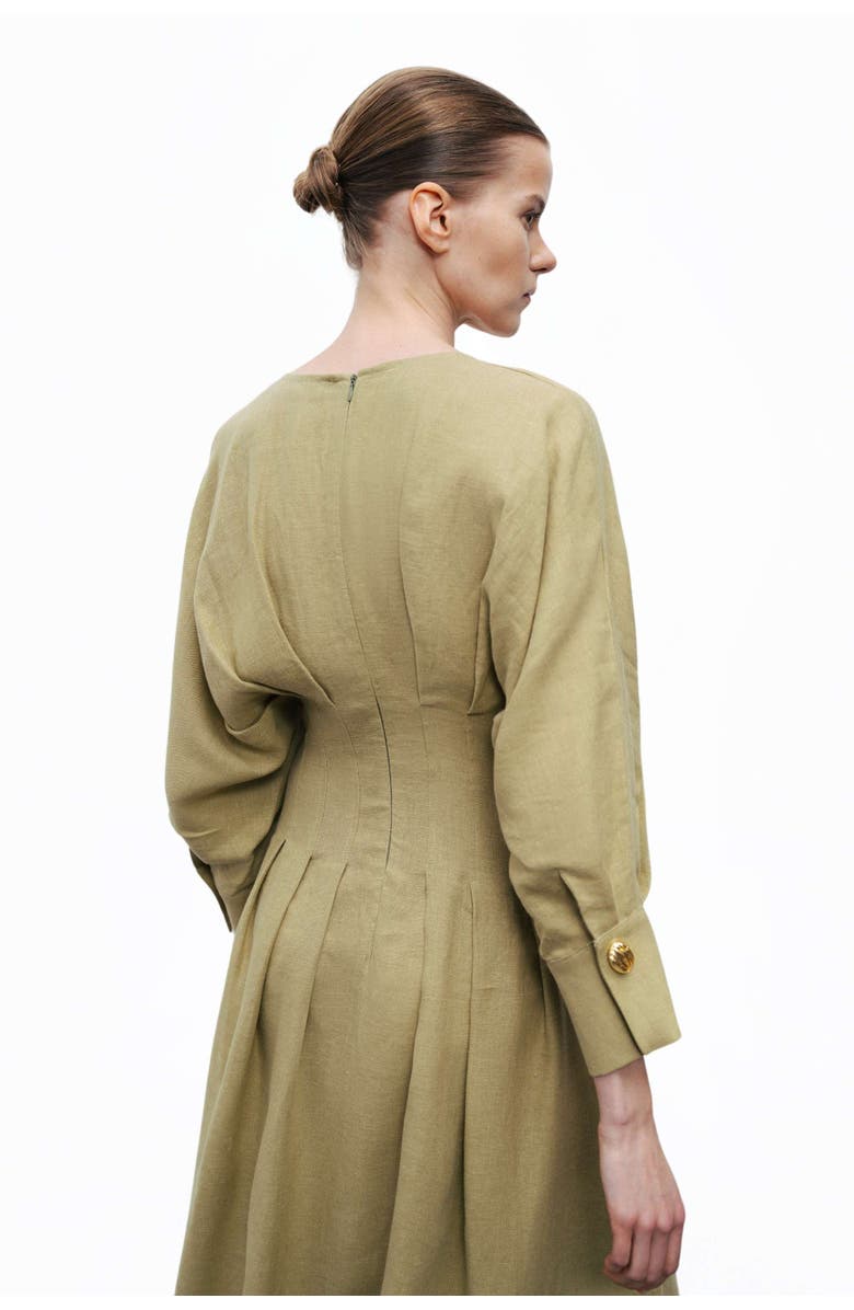 Nocturne Pleated Midi Dress, Alternate, color,