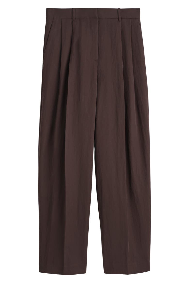 Pleated Wide Leg Pants, Alternate, color, RED DARK