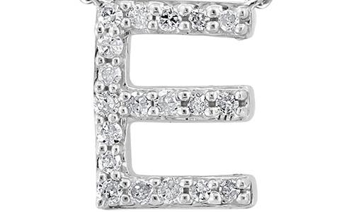 Effy Sterling Silver Pavé Diamond Initial Pendant Necklace In White-e