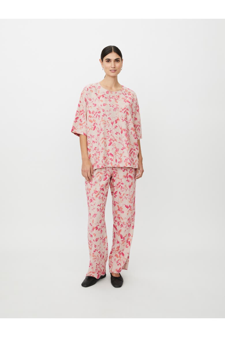 MaDegana Floral Print Top, Alternate, color, Carmine