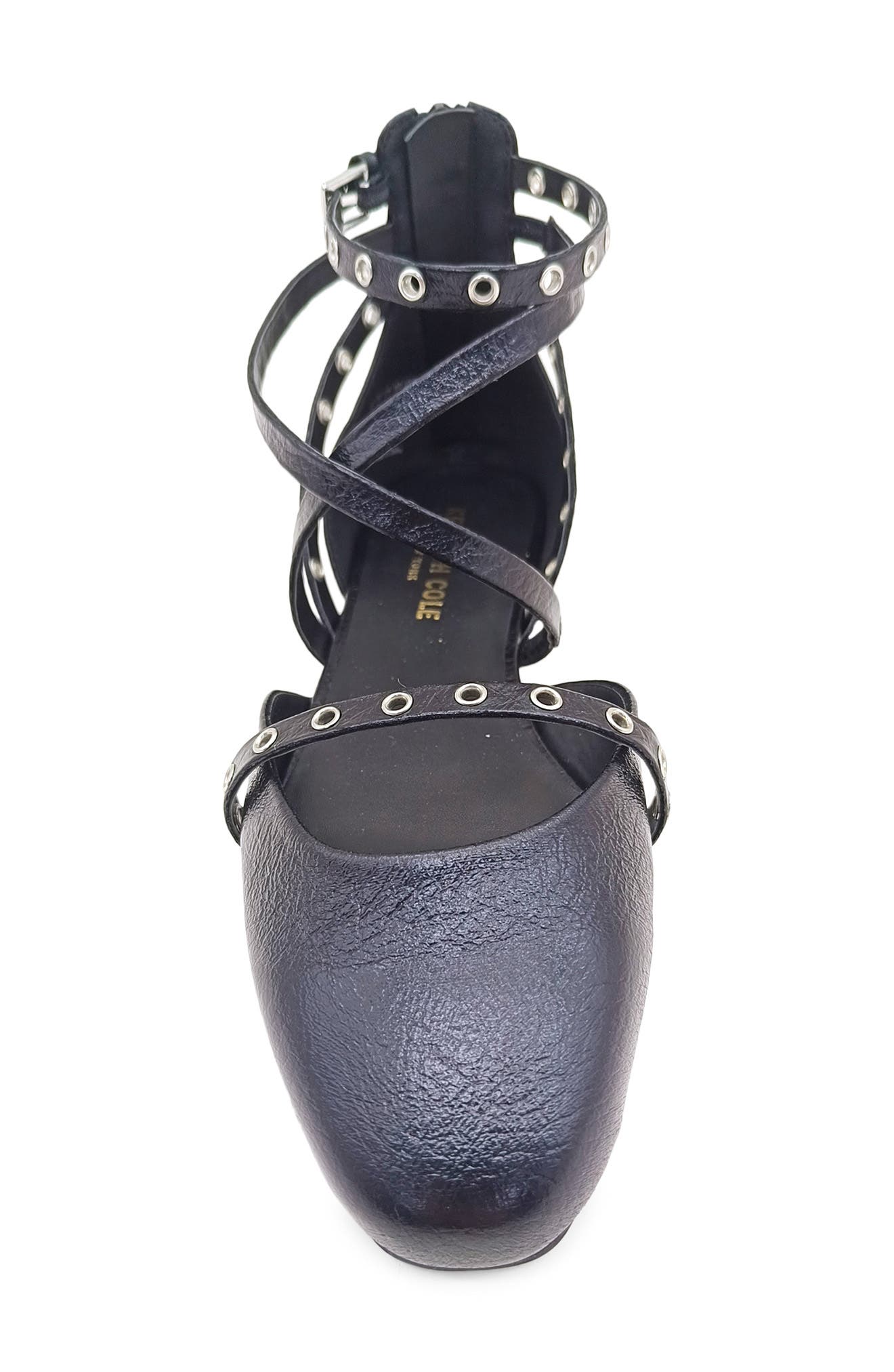 Kenneth Cole Mason Ankle Strap d'Orsay Flat, Alternate, color, Black