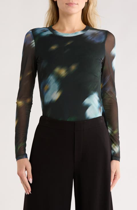 Aliyah Long Sleeve Mesh Top