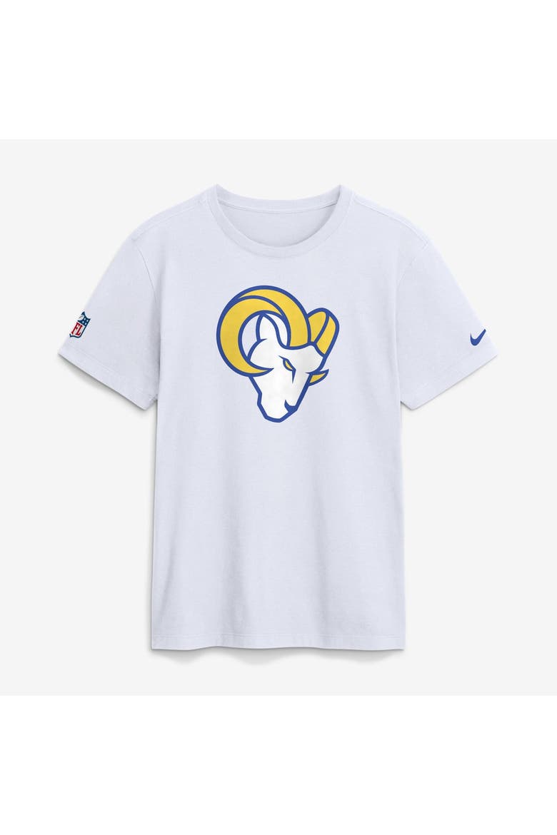 Men's Nike White Los Angeles Rams Fearsome White Sideline Final Sprint Dri-FIT T-Shirt, Main, color, White