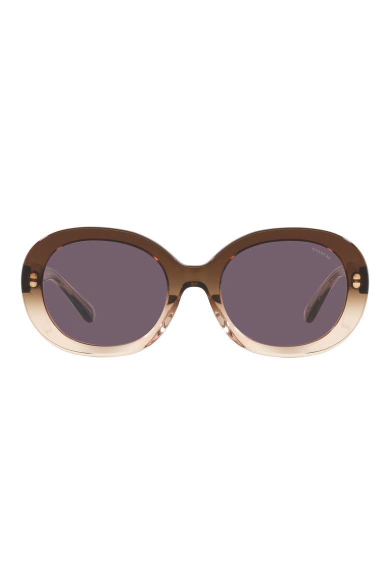 52mm Oval Sunglasses, Main, color, BROWN GRADIENT