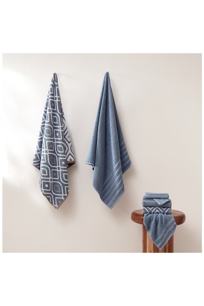 Yard Dyed Towel 6-Piece Set, Alternate, color, BLUE