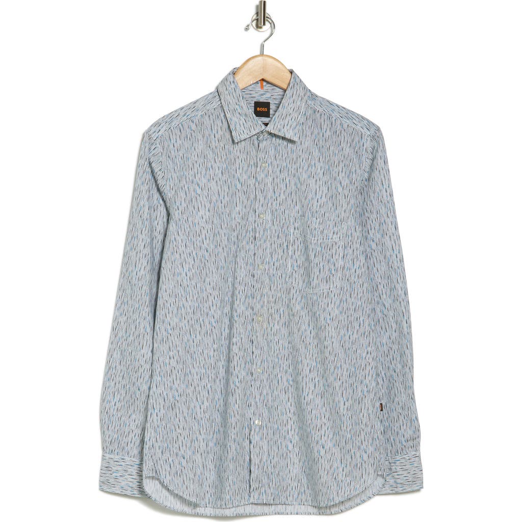 Hugo Boss Boss Remiton Cotton Button-up Shirt In White