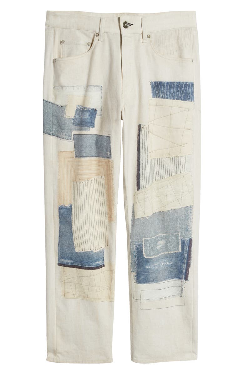 rag & bone Fit 3 Miramar Patchwork Canvas Straight Leg Jeans, Alternate, color, 
