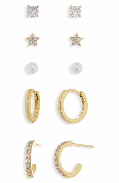 ARGENTO VIVO Star Set of 5 Assorted Stud & Hoop Earrings