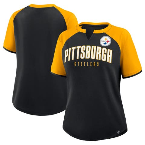 Women's Fanatics Black/Gold Pittsburgh Steelers Height Advantage T-Shirt