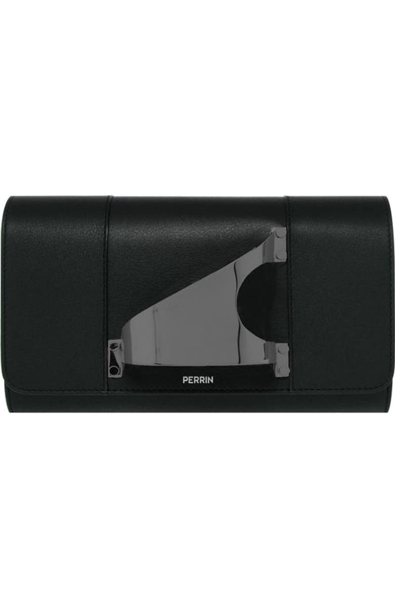 PERRIN PARIS L'Eiffel Classic Clutch, Main, color, Black Ruthenium