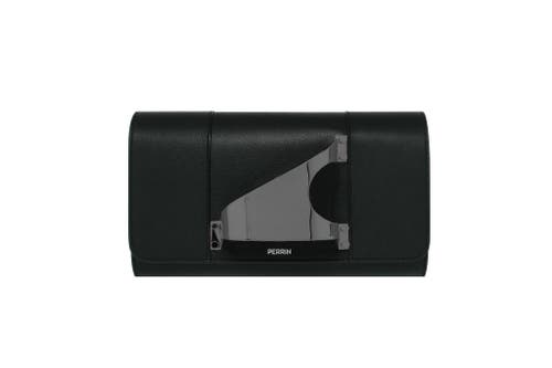 Perrin Paris L'eiffel Classic Clutch In Black Ruthenium