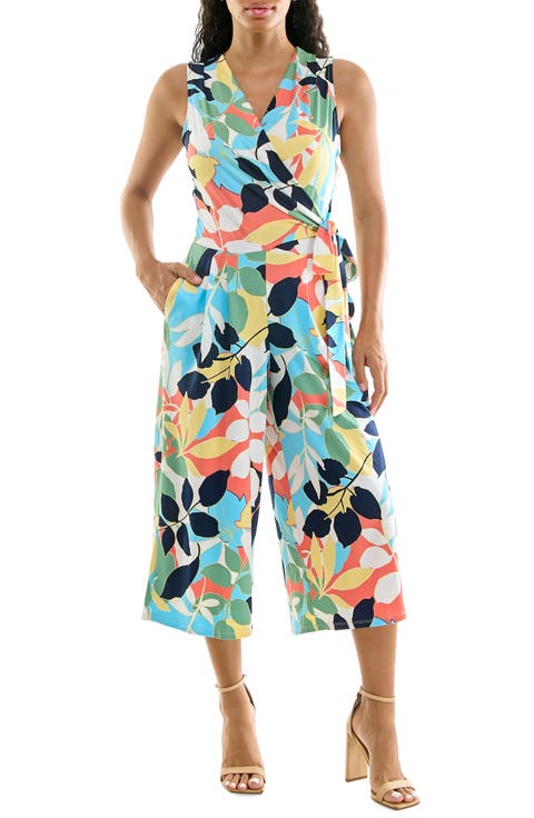Surplice Culotte Crop Jumpsuit
