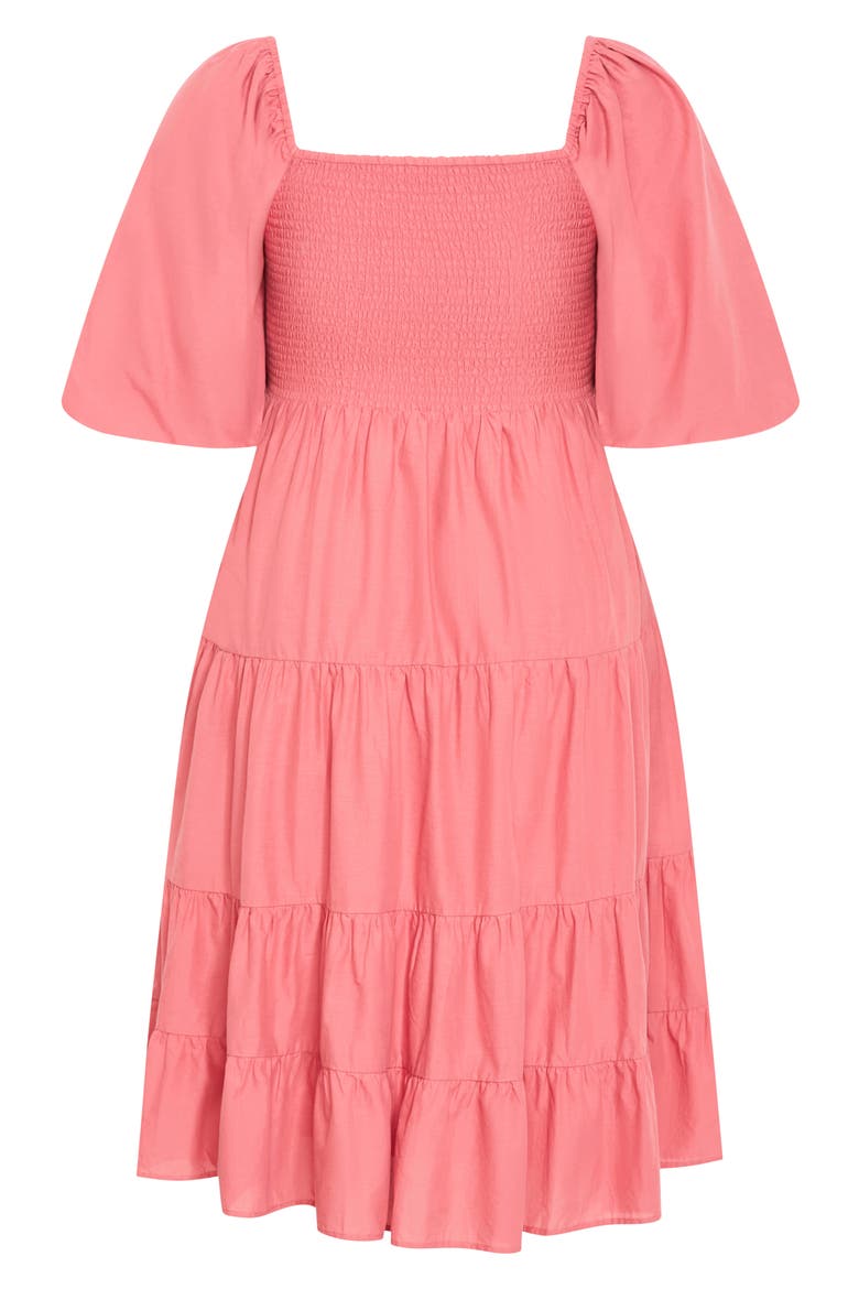 Ariella Tiered Cotton Midi Dress, Alternate, color, CINNAMON