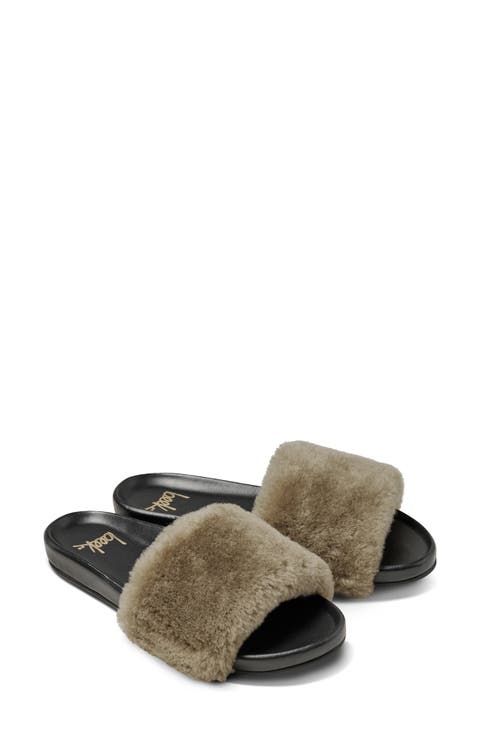 Gallito Más Genuine Shearling Slide Sandal (Women)