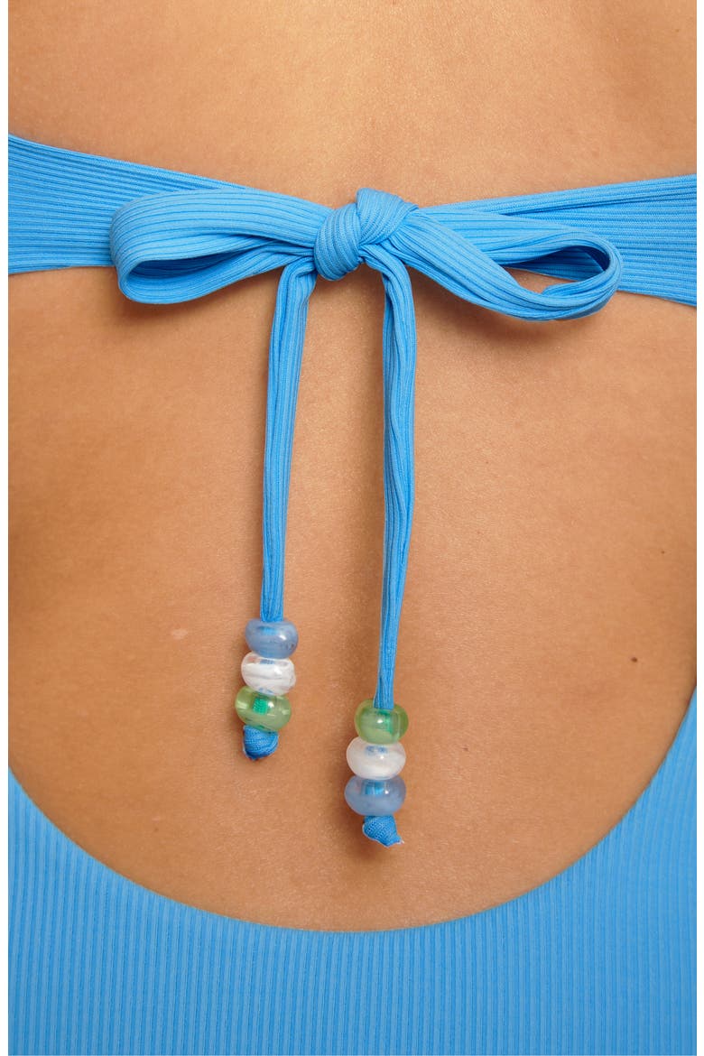 Coast Line Plunge One-Piece Swimsuit, Alternate, color, SKY BLUE