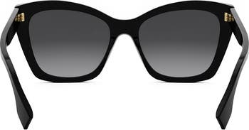 'Fendi Lettering 55mm Gradient Square Sunglasses