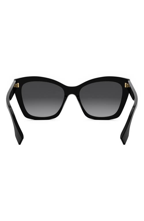 Fendi ' Lettering 55mm Gradient Square Sunglasses In Black