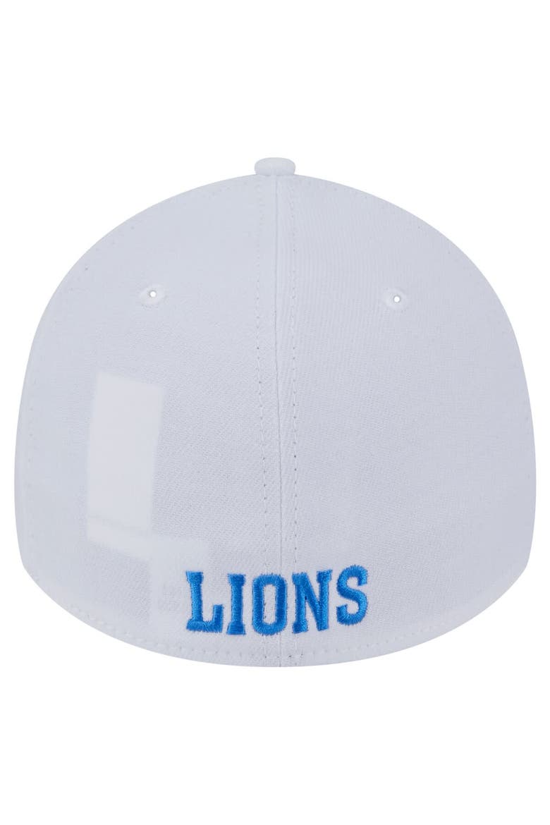 Men's New Era White Detroit Lions Throwback 39THIRTY Flex Hat, Alternate, color, White