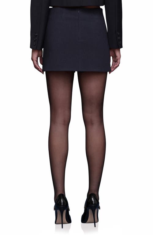 Avec Les Filles Floral Embellished Mini Skort In Blue