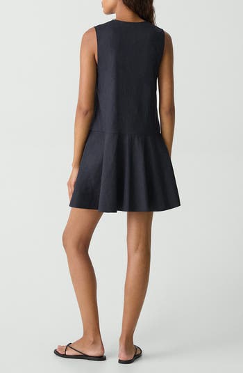 Sleeveless Linen Blend Minidress