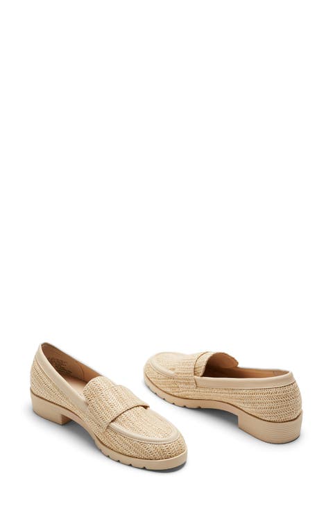 Fern Raffia Penny Loafer (Women)