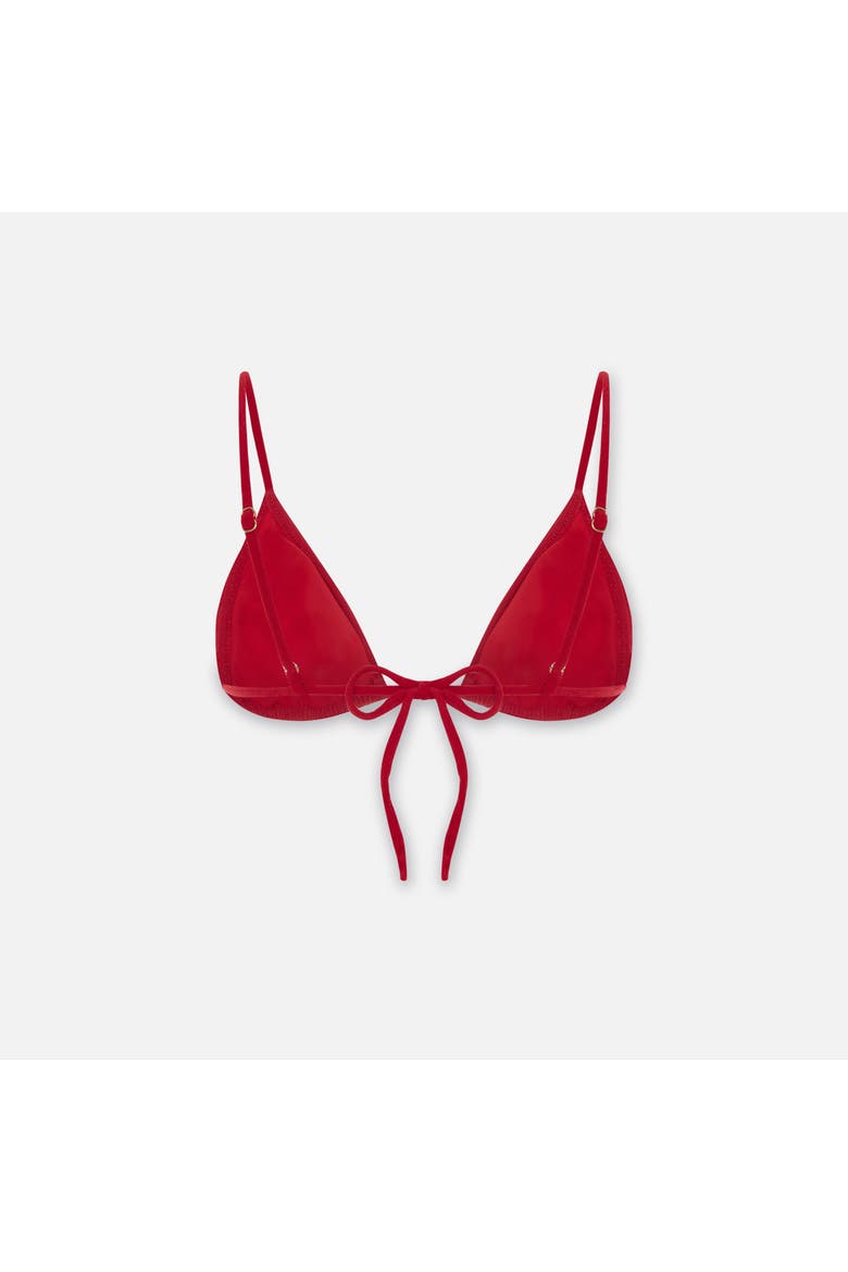 The Solar Reflections Classic Triangle Bikini Top, Alternate, color, Red