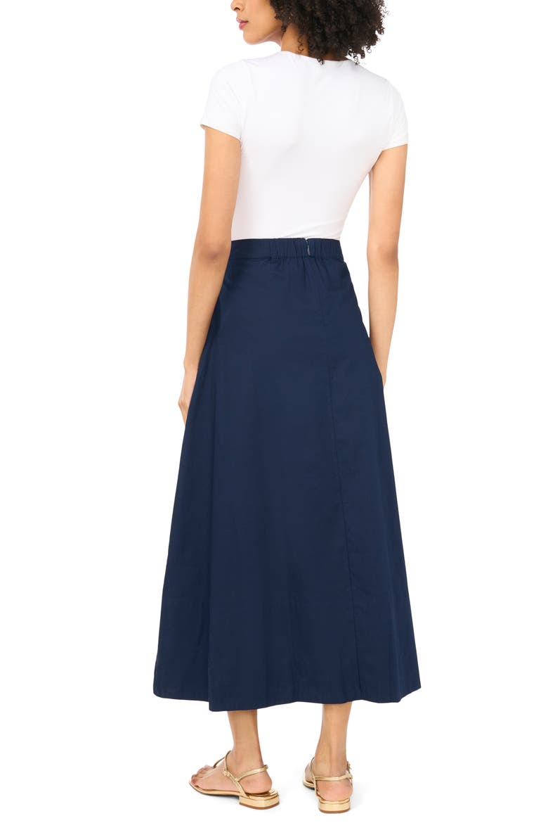 Poplin Maxi Skirt, Alternate, color, CLASSIC NAVY