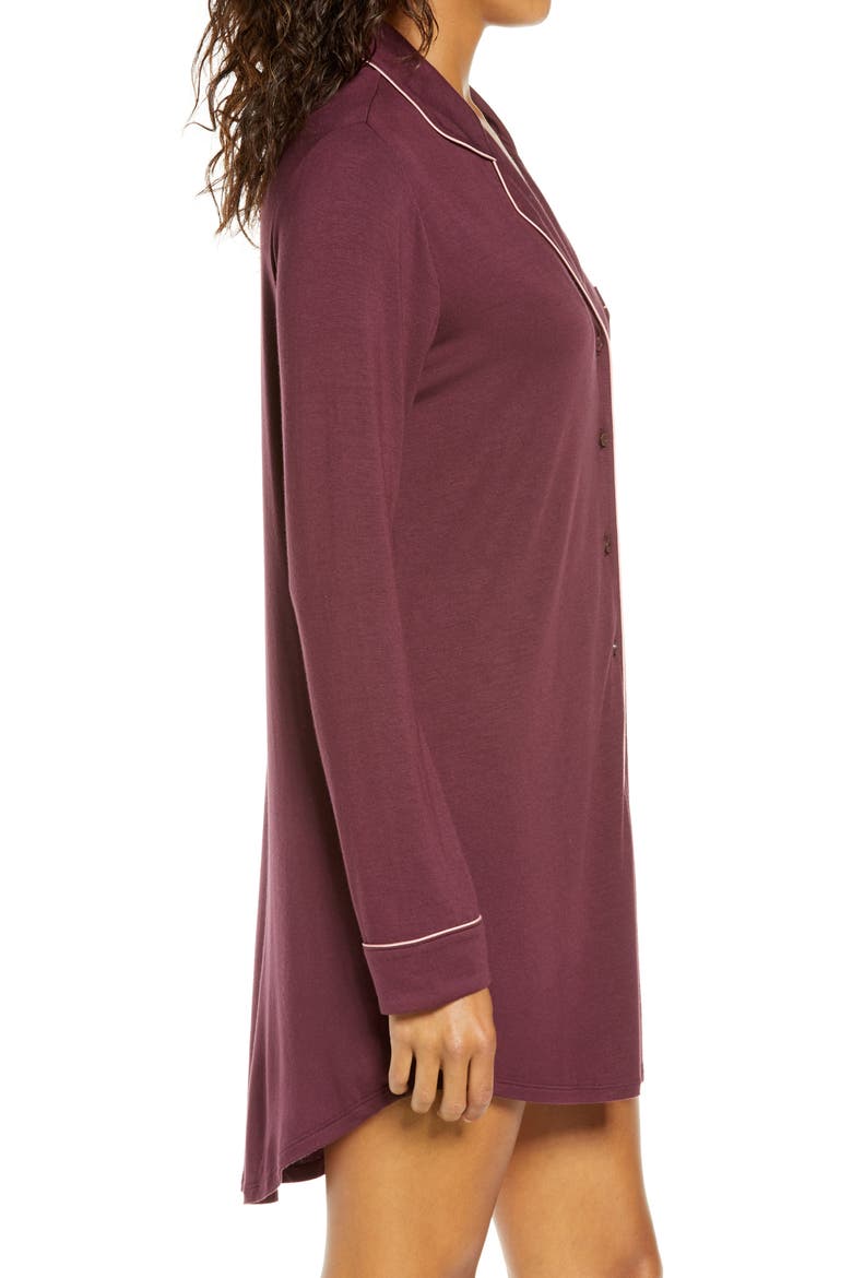 Moonlight Dream Sleep Shirt, Alternate, color, BURGUNDY FIG