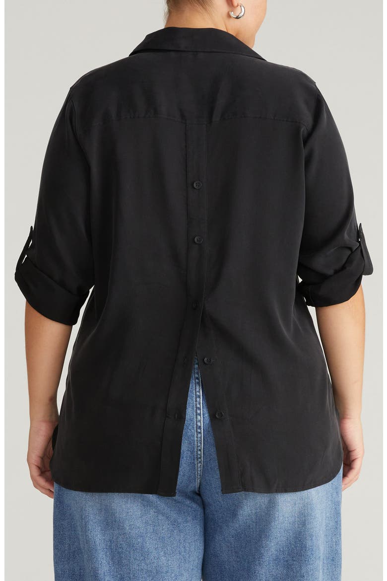 Button-Back Shirt, Alternate, color, BLACK