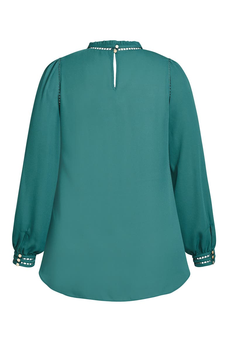 Kiss Me Quick Embroidered Inset Blouse, Alternate, color, ALPINE