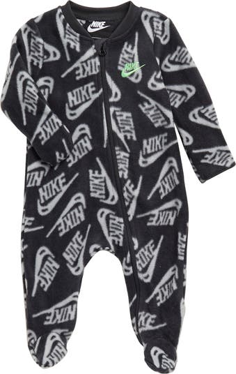 Allover Swoosh Print Microfleece Footie