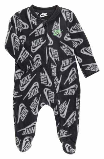 Nike Allover Swoosh Print Microfleece Footie