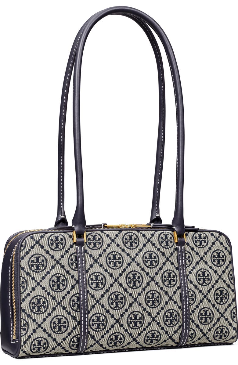 Tory Burch T Monogram Small Marshmallow Leather Satchel, Alternate, color,