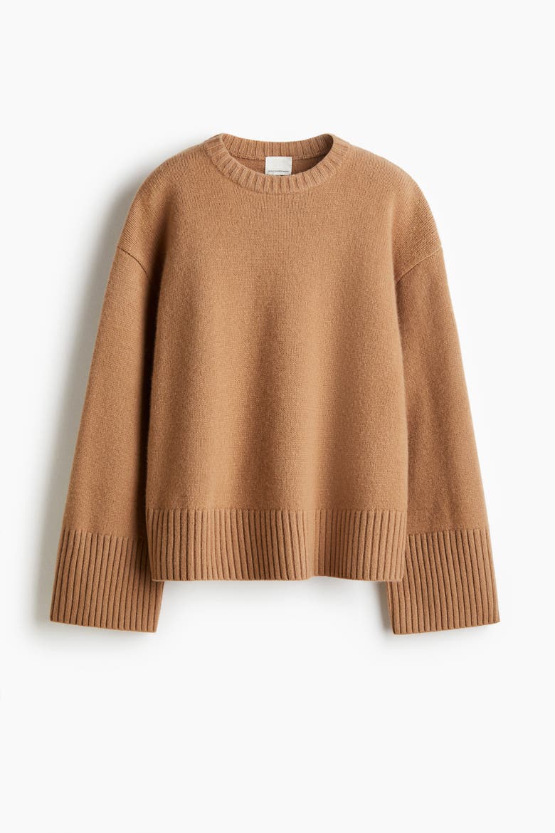 Cashmere-blend Jumper, Alternate, color, Dark beige