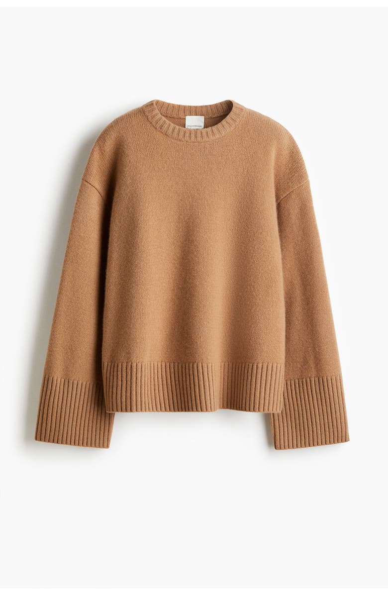 H&M Cashmere-blend sweater, Alternate, color, Dark Beige
