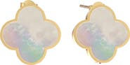 GABI RIELLE Mother-of-Pearl Clover Stud Earrings